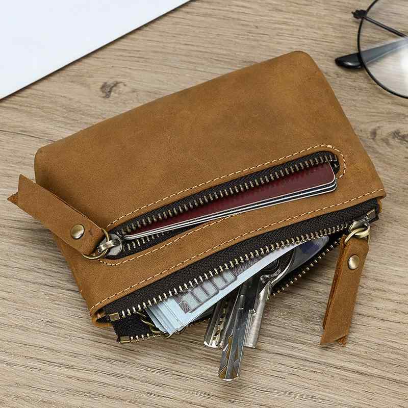 メンズ 鞄 カバン バック ファッション オシャレ アイテム 小物 レザー 財布 メンズ レトロ 薄型 シンプル 小銭入れ レディース 革 ファスナー カード入れ カードホルダー