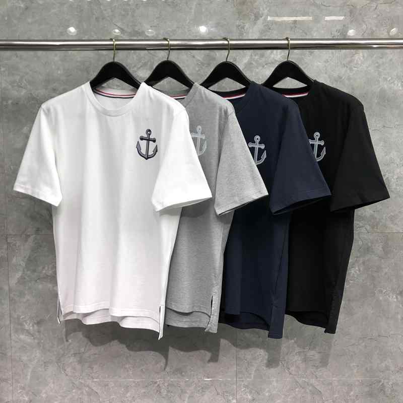 メンズ 流行り物 服 用 オシャレ 分かりやすい 成年者 かっこいい 表どおり 夏コーデ  半袖 ラウンドのど首 心地よい T プルオーバー 船がかり 半袖