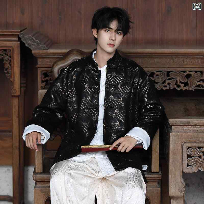 メンズ 流行り物 服 成人男性用 オシャレ 分かりやすい 成年者 かっこいい 表どおり  アジアンテイスト 上衣