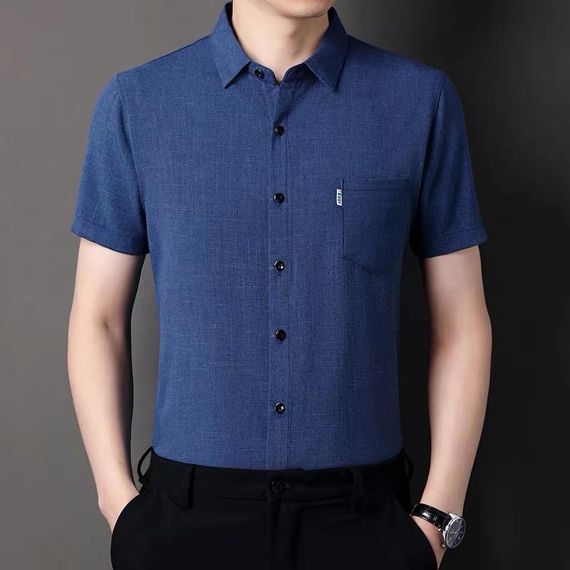 メンズ ファッション 服 用 オシャレ シンプル 大人 かっこいい ストリート 夏コーデ トップス コットン リネン 半袖 シャツ カジュアル シワ防止 リネン |リコット