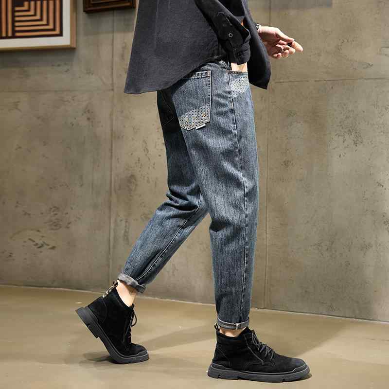 メンズ ファッション 服 用 オシャレ シンプル 大人 かっこいい ストリート 夏コーデ パンツ ズボン 履物 ジーンズ カジュアル 9分丈丈 レトロ