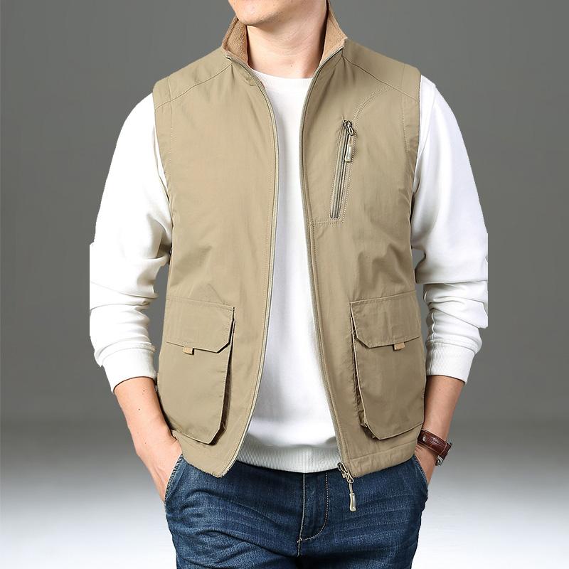 メンズ ファッション 服 男性用 オシャレ シンプル 大人 かっこいい ストリート フリースベスト ゆったり カジュアル フリースジャケット ベスト ベルベット ワークウェア ウエスト コート