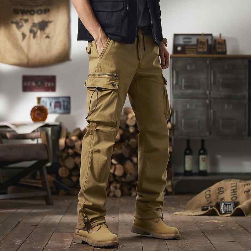 メンズ ファッション 服 男性用 オシャレ シンプル 大人 かっこいい ストリート 薄手 ストレート アメリカン アウトドア マルチ ポケット ゆったり コットン 大きいサイズ カジュアル パンツ