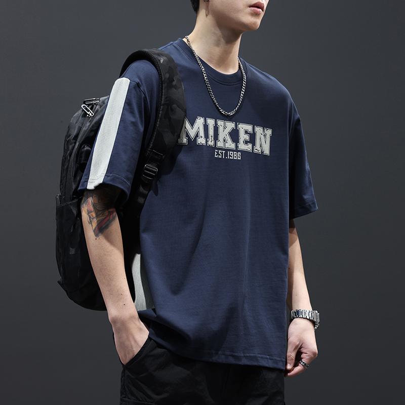 メンズ ファッション 服 男性用 オシャレ シンプル 大人 かっこいい ストリート 半袖 Tシャツ ゆったり 大きいサイズ 綿 ラウンドネック