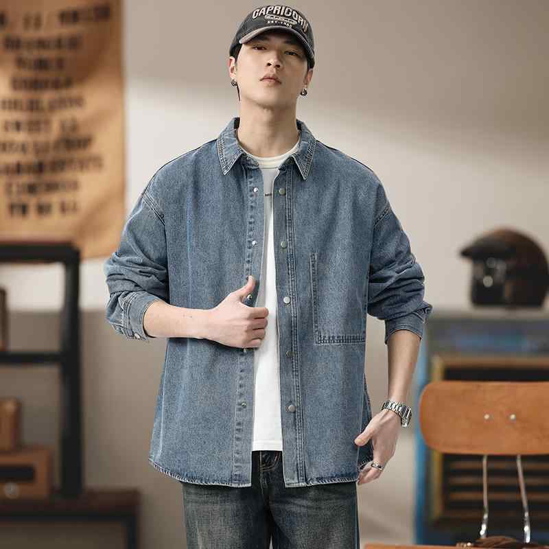 メンズ ファッション 服 男性用 オシャレ シンプル 大人 かっこいい ストリート アメリカン レトロ デニムシャツ ジャケット ワークウェア 6,895円