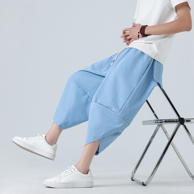 メンズ ファッション 服 用 オシャレ シンプル 大人 かっこいい ストリート 夏 薄手 キャロット パンツ ズボン 履物 無地 クロップド スキニー ワイドレッグ スポーツ
