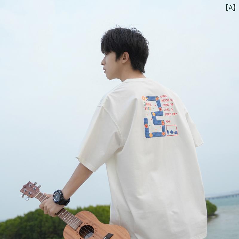 メンズ ファッション 服 男性用 オシャレ シンプル 大人 かっこいい ストリート 厚手 ソロナ素材 夏 半袖 Tシャツ プリント 日焼け防止効果