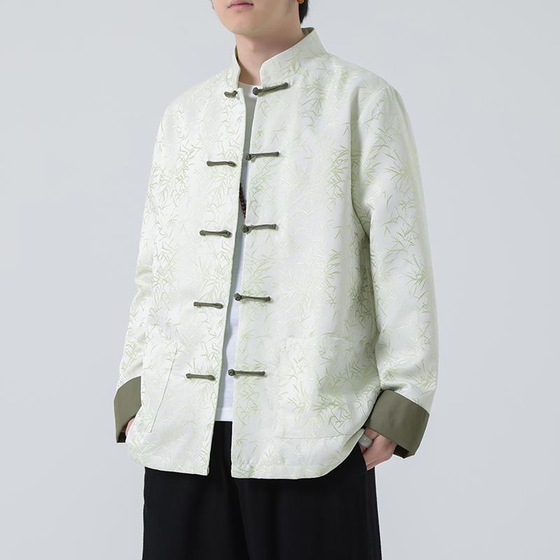メンズ 流行り物 服 成人男性用 オシャレ 分かりやすい 成年者 かっこいい 表どおり  ハイエンド 唐 背広 上衣 民族 気が大きい大きさ レトロ いの一番