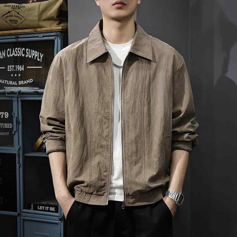 メンズ ファッション 服 男性用 オシャレ シンプル 大人 かっこいい ストリート アメリカン レトロ シンプル 快適 テンセル リヨセル ジャケット トップス |リコット