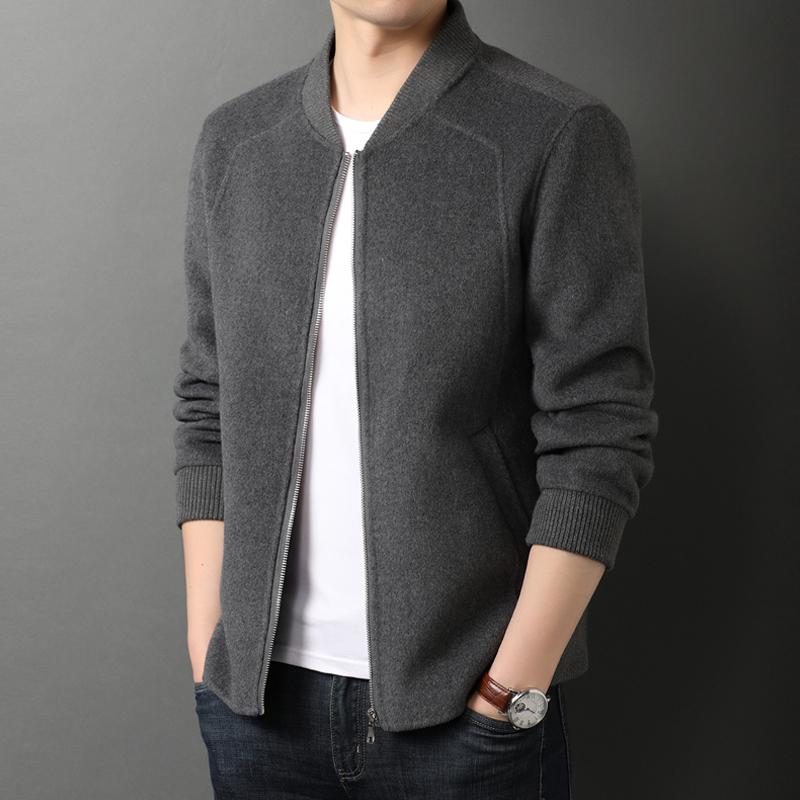 メンズ 流行り物 服 成人男性用 オシャレ 分かりやすい 成年者 かっこいい 表どおり  心地よい 野球色合い 羊毛 ナイロン 上衣 成人男性用 朦々たる 厚地の外套