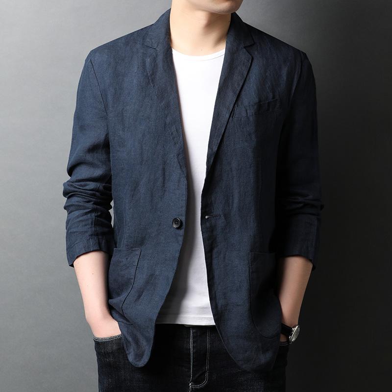 メンズ ファッション 服 男性用 オシャレ シンプル 大人 かっこいい ストリート 薄手 リネン スーツ ジャケット ビジネス カジュアル 単品 ウエスタン 日焼け防止 ｜リコット