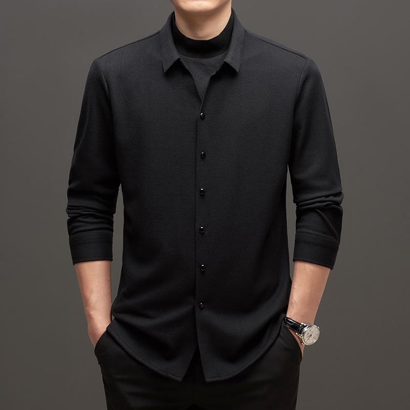 メンズ 流行り物 服 成人男性用 オシャレ 分かりやすい 成年者 かっこいい 表どおり  心地好い 長袖 プルオーバー まがい物 背広 編み物 T 座標軸輪っか 韓国表現スタイル アウター プルオーバー