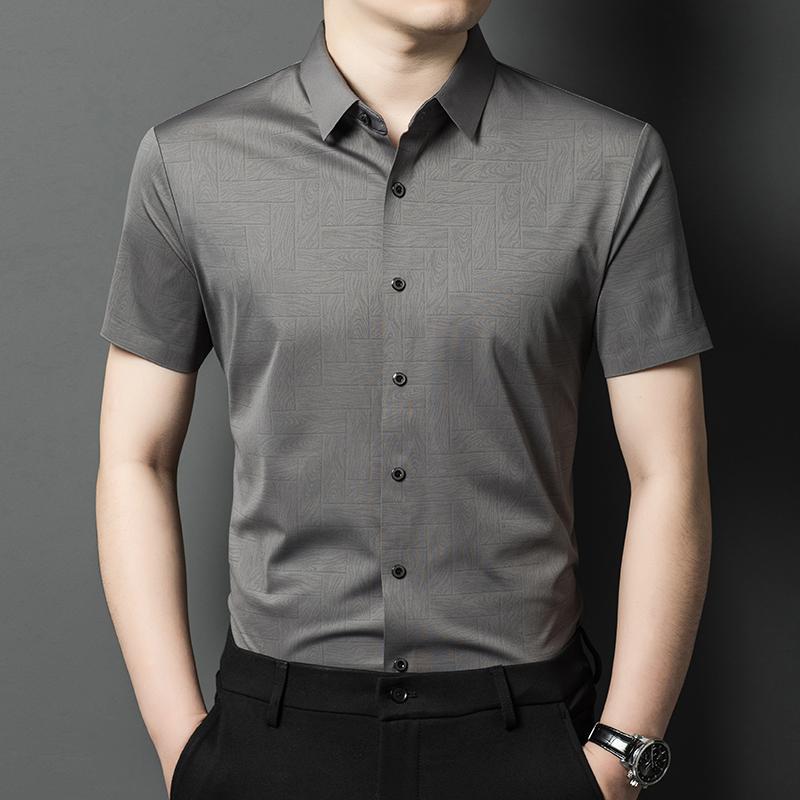 メンズ ファッション 服 男性用 オシャレ シンプル 大人 かっこいい ストリート ビジネス カジュアル シームレス シャツ 薄手 冷感 半袖 男性用 ゆったり