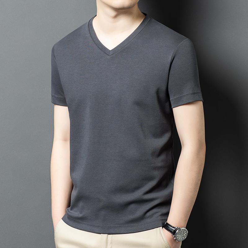 メンズ ファッション 服 男性用 オシャレ シンプル 大人 かっこいい ストリート カジュアル Vネック 無地 コットン 半袖 Tシャツ シンプル 薄手 トップス