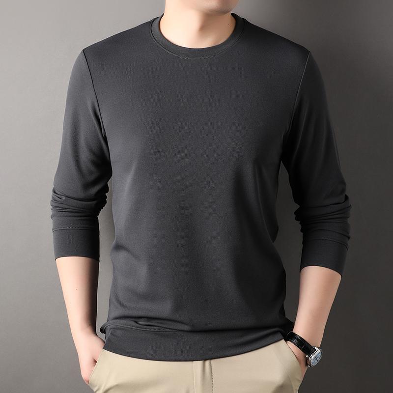 メンズ ファッション 服 男性用 オシャレ シンプル 大人 かっこいい ストリート カジュアル スウェットシャツ ラウンドネック 無地 長袖 Tシャツ レイヤリング 韓国スタイル