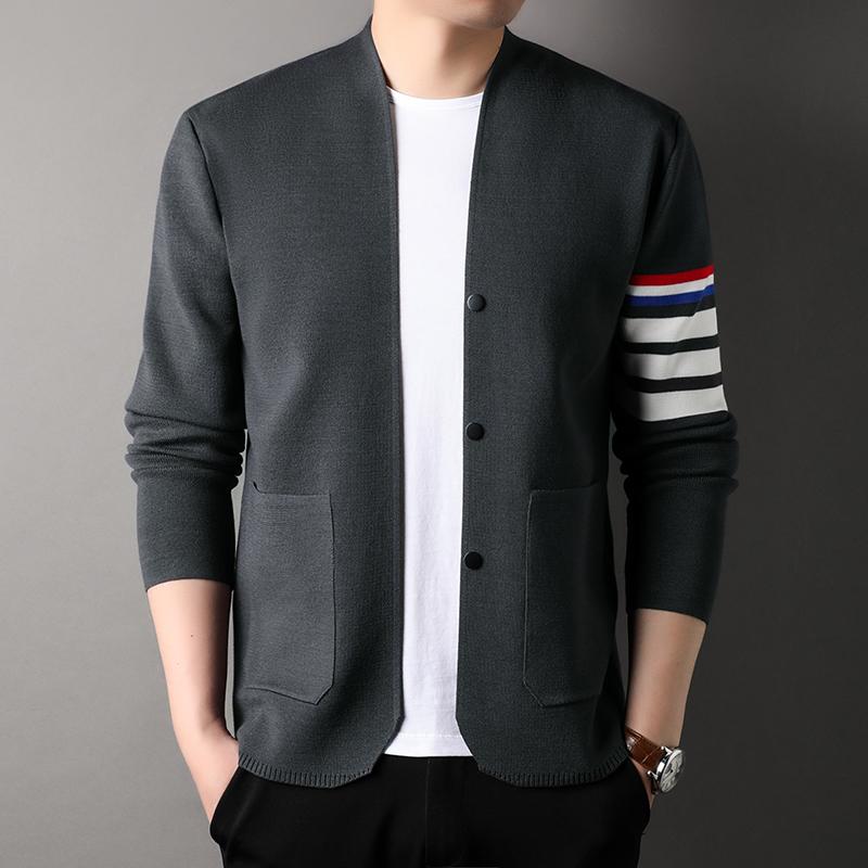 メンズ ファッション 服 男性用 オシャレ シンプル 大人 かっこいい ストリート カーディガン 薄手 ニット セーター ジャケット 韓国スタイル アウターウェア トップス