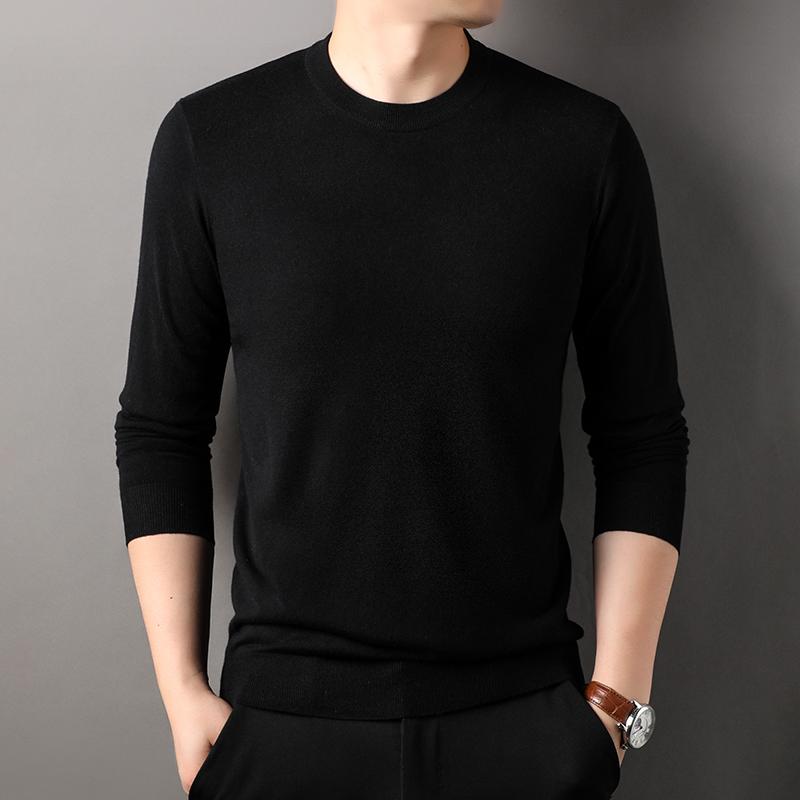 メンズ ファッション 服 男性用 オシャレ シンプル 大人 かっこいい ストリート ラウンドネック 無地 セーター 長袖 韓国スタイル シンプル ニット レイヤリング シャツ