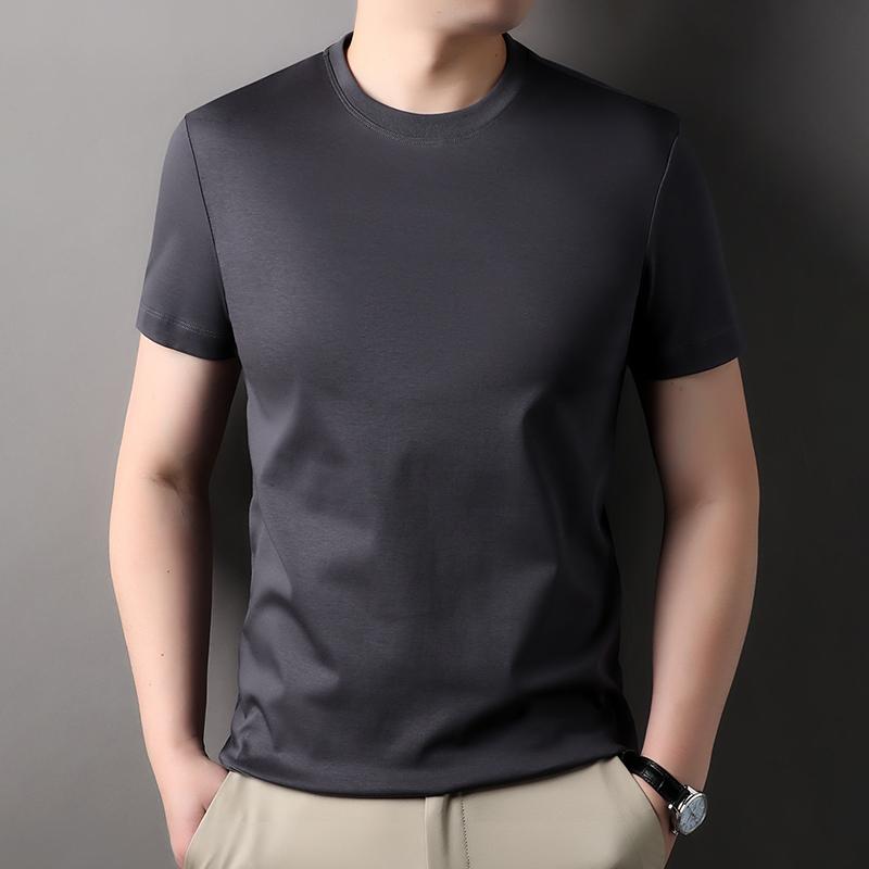 メンズ ファッション 服 男性用 オシャレ シンプル 大人 かっこいい ストリート 綿 半袖 Tシャツ ラウンドネック 薄手 無地 シンプル 通気性 トップス
