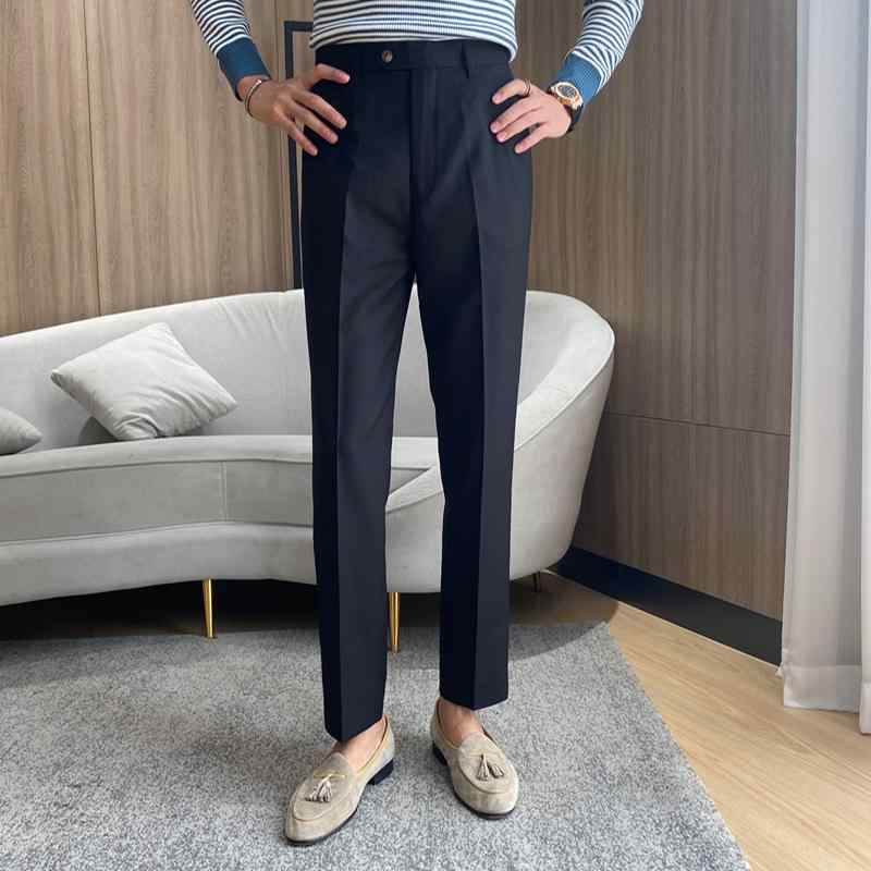メンズ ファッション 服 男性用 オシャレ シンプル 大人 かっこいい ストリート ハイウエスト カジュアル パンツ シンプル ストレート レッグ スリム