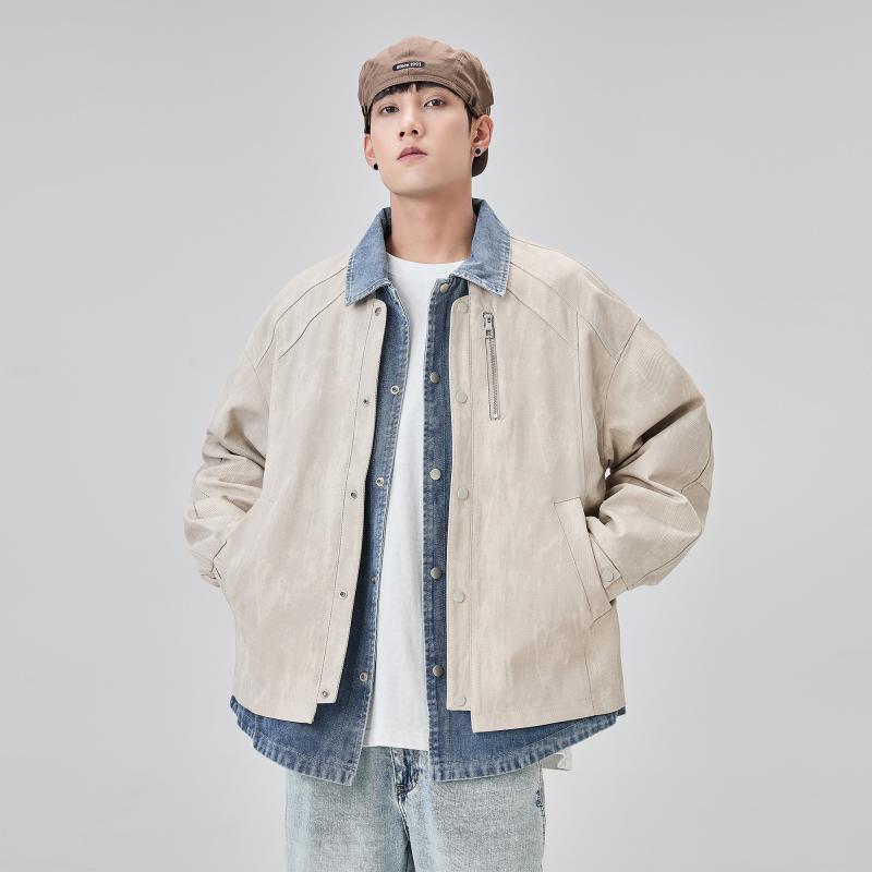 メンズ ファッション 服 男性用 オシャレ シンプル 大人 かっこいい ストリート フェイク ツーピース デニム ジャケット クリーン フィット 快適 9,452円