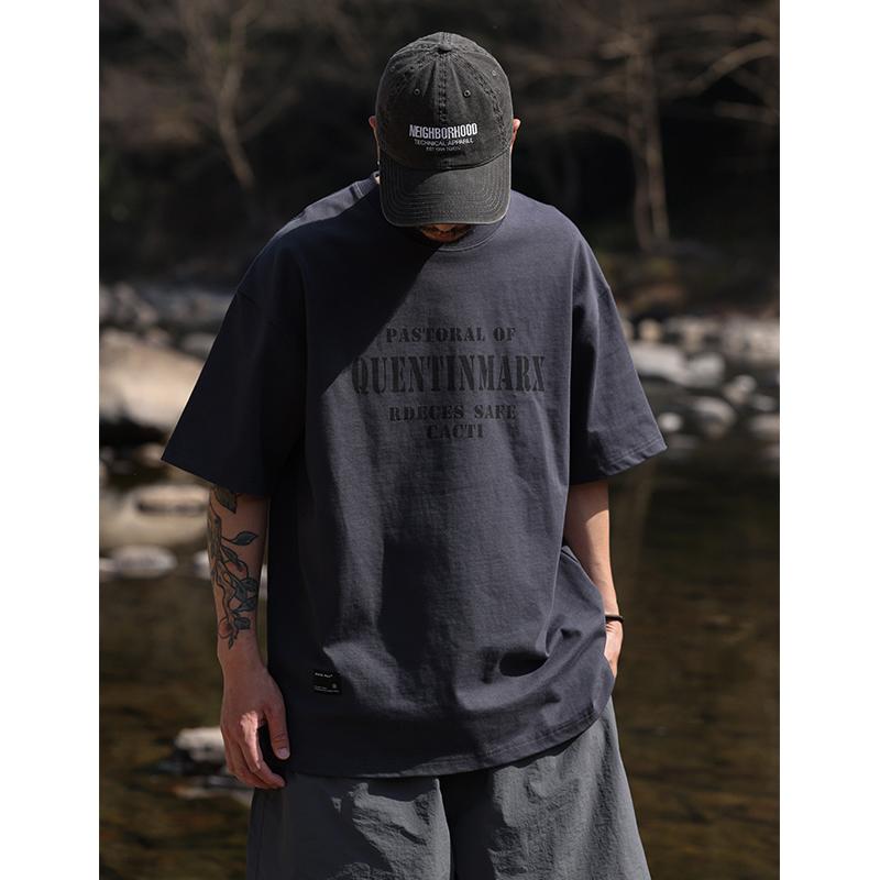 メンズ ファッション 服 男性用 オシャレ シンプル 大人 かっこいい ストリート  厚手 半袖 Tシャツ ゆったり カジュアル コットン