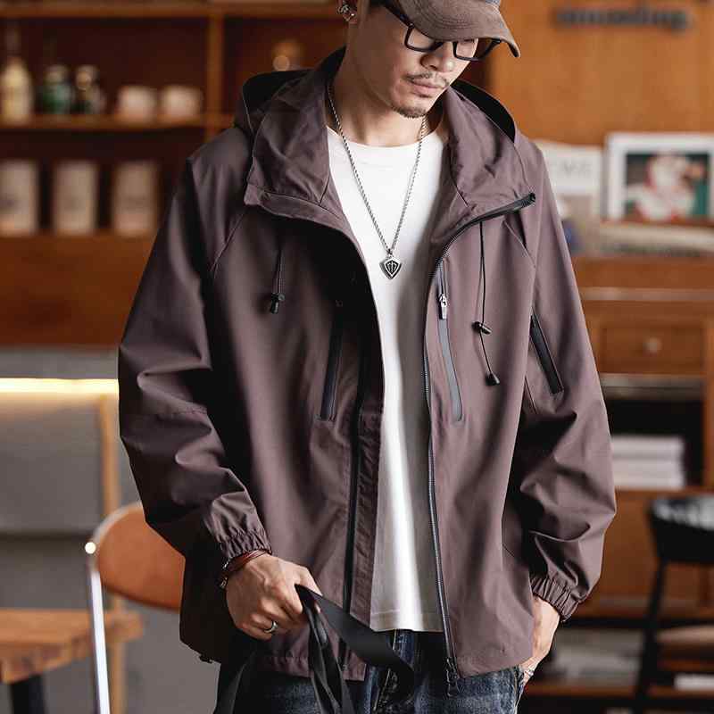 秋　冬 コーデ メンズ 服 シンプル ファッション オシャレ 大人 かっこいい 大きいサイズ ストリート 紳士服 ワーク ジャケット カジュアル ゆったり アメリカン レトロ アウトドア ジャケット 登山 フード付き｜リコット