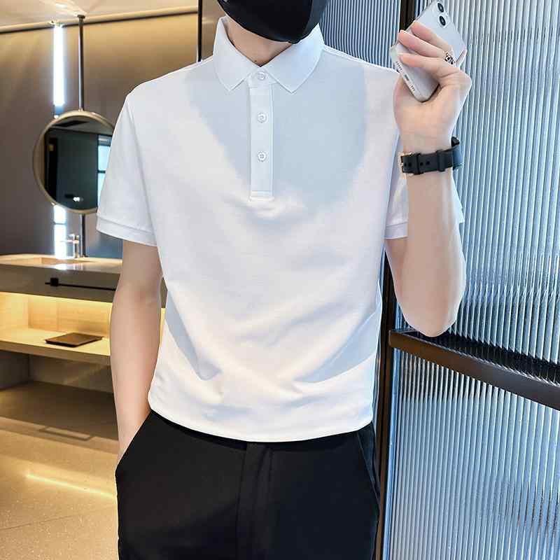 メンズ ファッション 服 男性用 オシャレ シンプル 大人 かっこいい ストリート 半袖 ポロ スリム 無地 快適 カジュアル 襟付き Tシャツプルオーバー シャツ 服