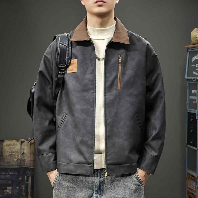 レザージャケット 男性用 ミドル丈 ゆったり ライダースジャケット 秋　冬 レディース メンズ 軽量 伸縮性 ストレッチ 暖かい コート ライダース ロング丈 丈 カジュアル ｜リコット