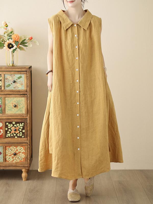 秋コーデ レディース 流行り物 リネン ノースリーブ プルオーバー 御召しもの ゆったり 綿織物 リネン 引っ切りない 並み並み スコート
