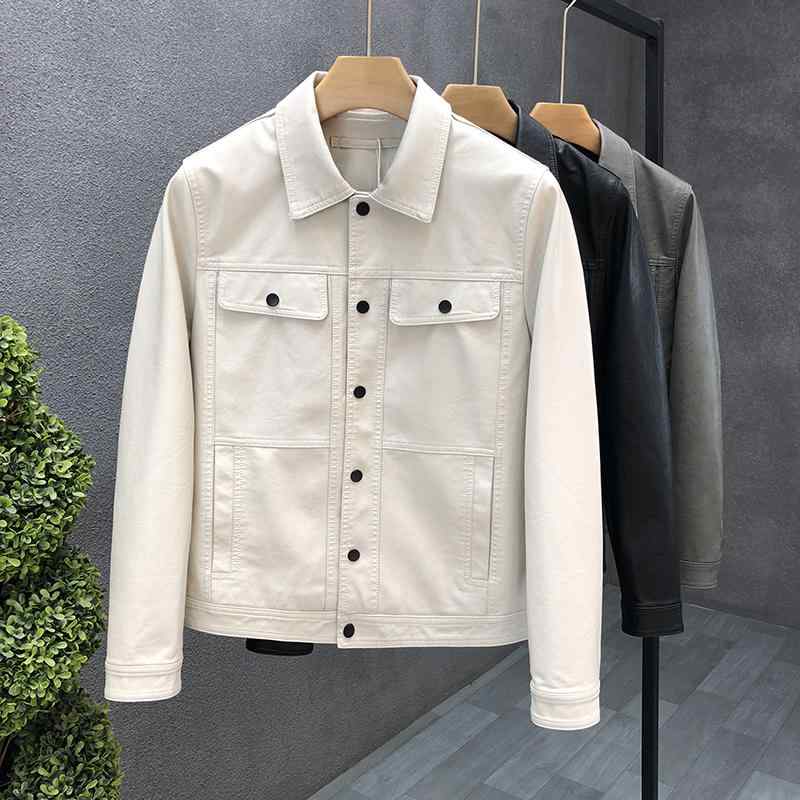 秋 冬 コーデ メンズ 服 分かりやすい 流行り物 オシャレ 成年者 かっこいい 途轍も無い大きさ 表どおり 成人男性服 ハイエンド エコ なめし革 上衣 PU