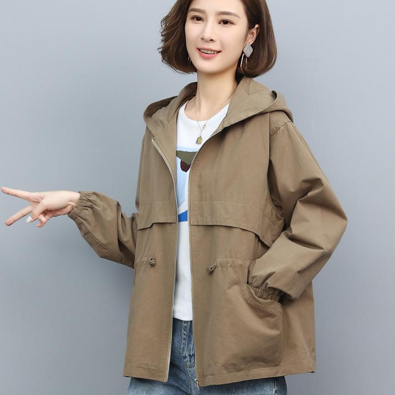 秋コーデ レディース ファッション ウィンドブレーカー 秋 ジャケット 大きいサイズ フード付き トップス