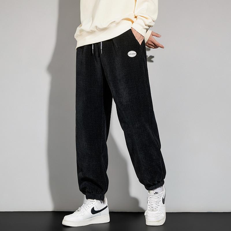 秋　冬 コーデ メンズ 服 シンプル ファッション オシャレ 大人 かっこいい 大きいサイズ ストリート 紳士服 ハイエンド カジュアル パンツ シェニール スウェットパンツ ズボン