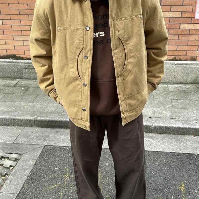 メンズ ファッション 服 男性用 オシャレ シンプル 大人 かっこいい ストリート アメリカン レトロ ウォッシュ デトロイト ワークウェア ジャケット キルティングジャケット ユニセックス
