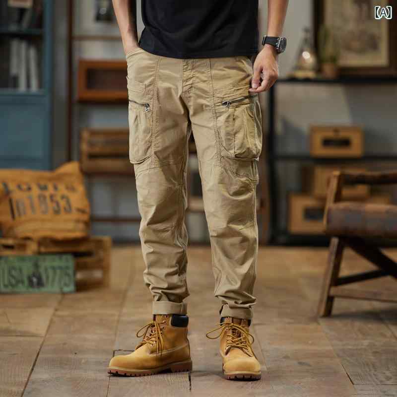 メンズ 流行り物 服 成人男性用 オシャレ 分かりやすい 成年者 かっこいい 表どおり 薄っぺら 細工物お召しもの 心地よい ズボン下 アメリカン アウトドア ファスナー マルチ 衣嚢 ゆったり 引っ切り無い 好いたらしい ズボン下