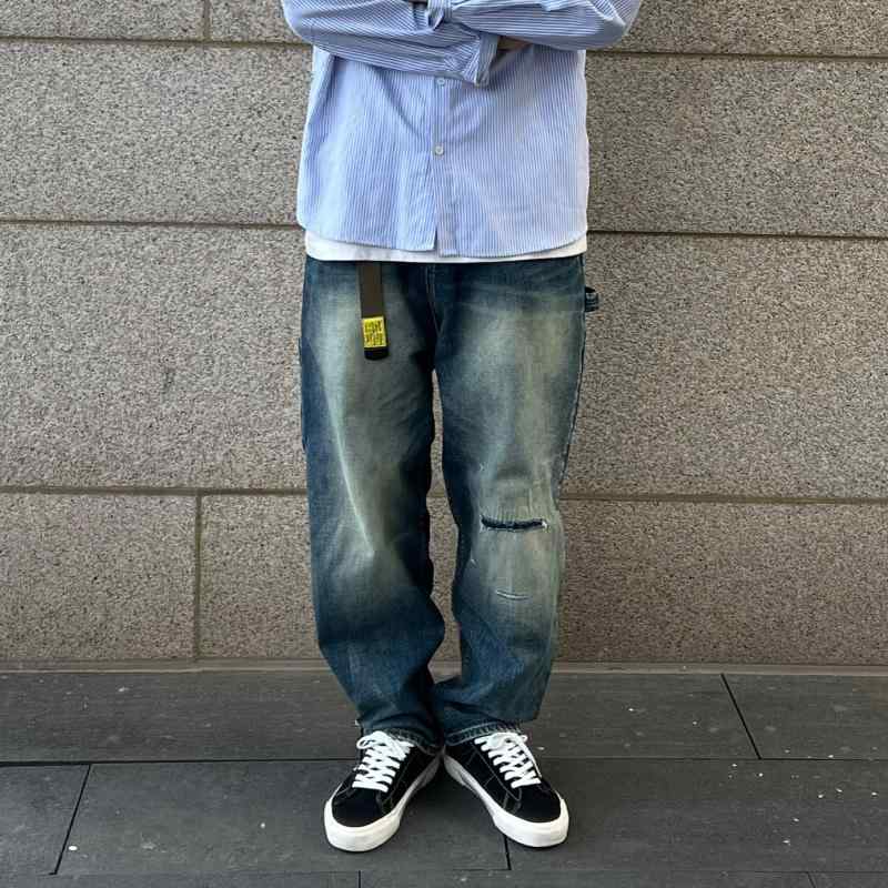 メンズ 流行り物 服 成人男性用 オシャレ 分かりやすい 成年者 かっこいい 表どおり  ゆったり 心地よい デニム マルチ 衣嚢 ウォッシュ産業 不都合産業