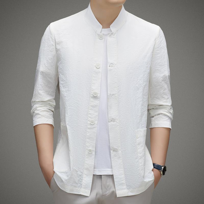メンズ ファッション 服 男性用 オシャレ シンプル 大人 かっこいい ストリート 日焼け防止 服 スーツ ジャケット スタンドカラー 冷感 スキン 軽量 通気性 カジュアル
