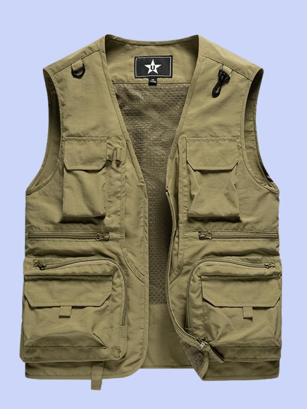 メンズ ファッション 服 男性用 オシャレ シンプル 大人 かっこいい ストリート レディース ベスト アウトドア 軽量 Vネック ゆったり マルチ ポケット フィッシング メッシュベスト