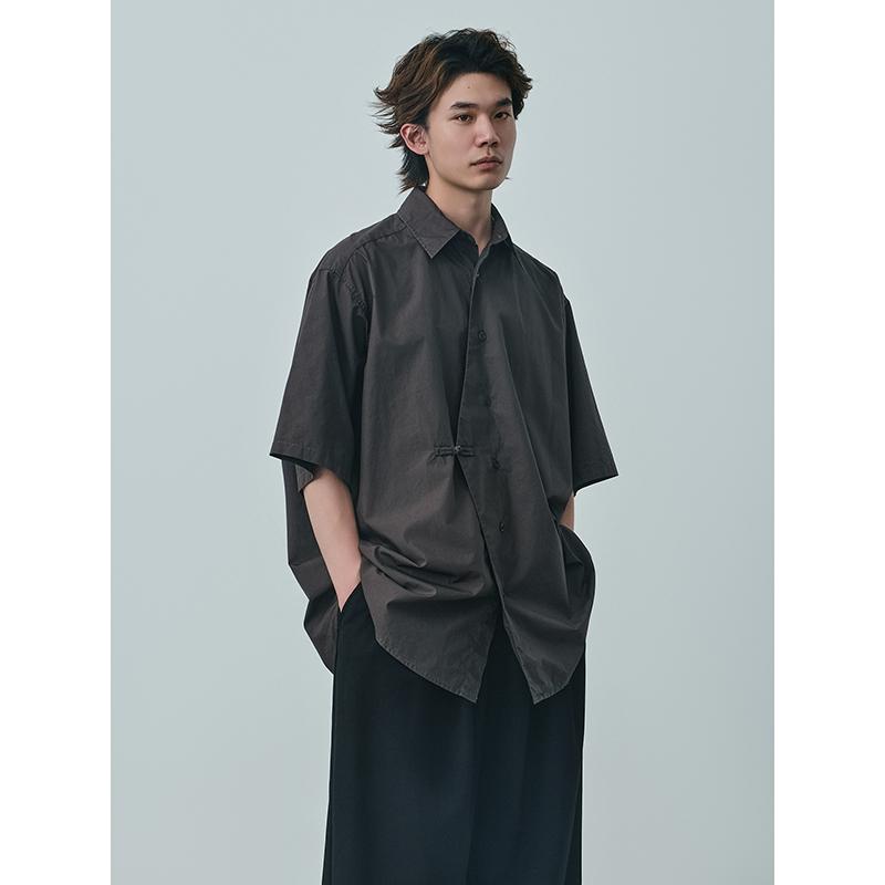 メンズ 流行り物 服 成人男性用 オシャレ 分かりやすい 成年者 かっこいい 表どおり  名取り草 レトロ プルオーバー 半袖 軽さ 上衣 成人男性用