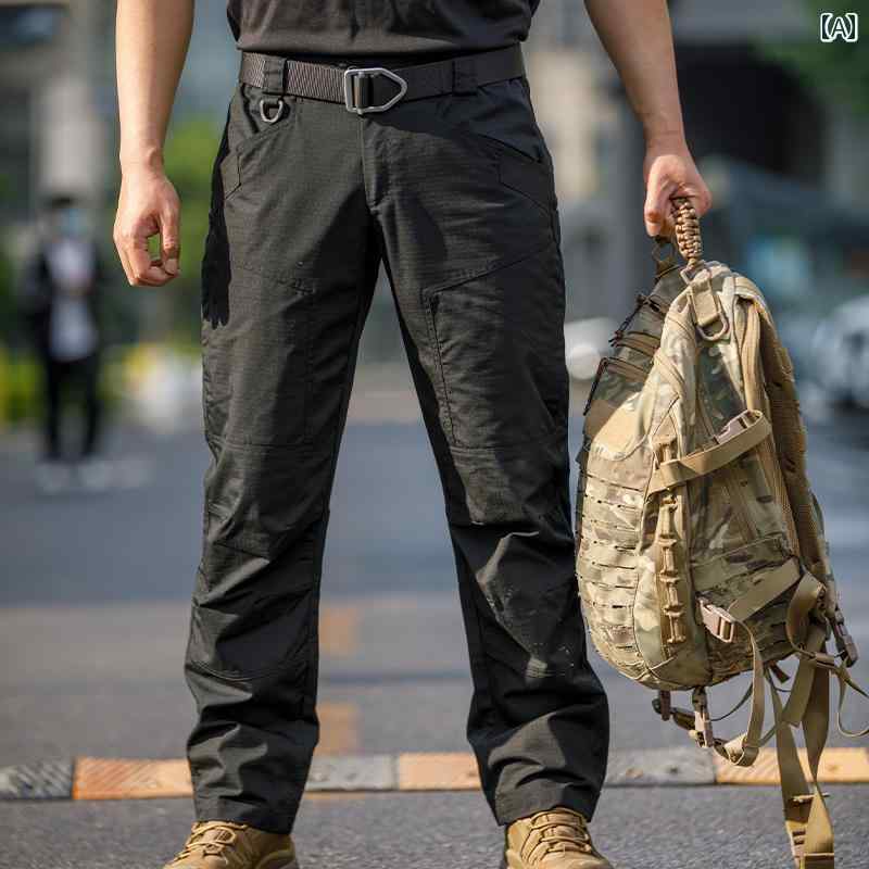 メンズ ファッション 服 男性用 オシャレ シンプル 大人 かっこいい ストリート タクティカル パンツ アウトドア マルチ ポケット サイクリング カジュアル パンツ ストレッチ 防水 アメリカン ｜リコット