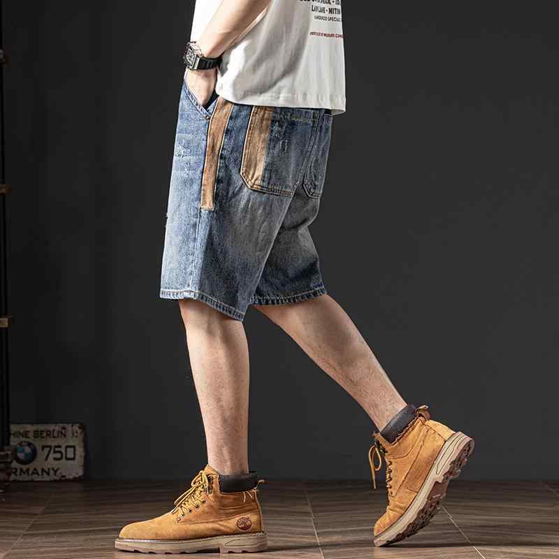 メンズ ファッション 服 男性用 オシャレ シンプル 大人 かっこいい ストリート デニムパンツ サマー ウォッシュ ブルー ブリーチーズ カジュアルウェア パンツ