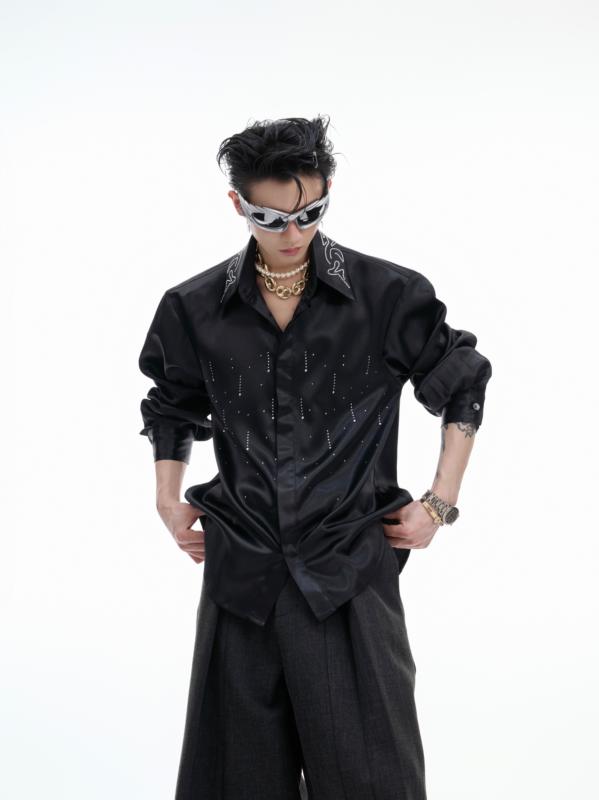 メンズ 流行り物 服 成人男性用 オシャレ 分かりやすい 成年者 かっこいい 表どおり  繻子 はやりっ子 流れ シマー プルオーバー 窈窕たる 否ブル 通い 広広とした 好いたらしい トップス