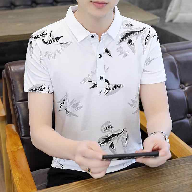 メンズ ファッション 服 男性用 オシャレ シンプル 大人 かっこいい ストリート 半袖 Tシャツ プリント カラー ポロ シャツ 綿