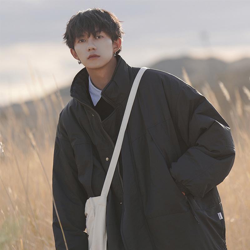 秋　冬 コーデ メンズ 服 シンプル ファッション オシャレ 大人 かっこいい 大きいサイズ ストリート 紳士服 コットン コート コットン コート アメリカン レトロ スタンドカラー パーカー