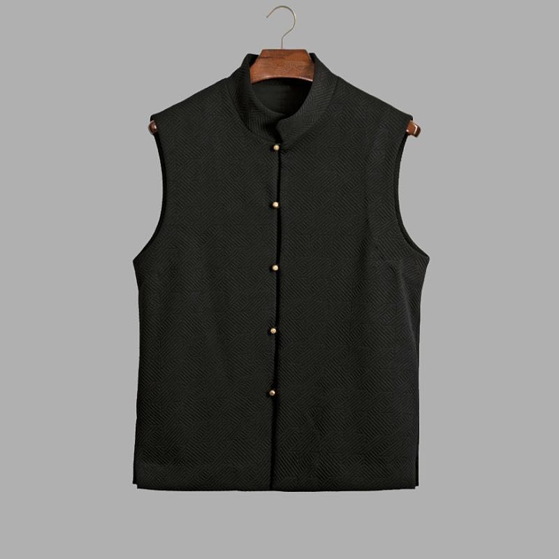 メンズ ファッション 服 男性用 オシャレ シンプル 大人 かっこいい ストリート コーデ 風 メンズ ノースリーブベスト レトロ エスニック 服 唐 スーツ ベスト|リコット