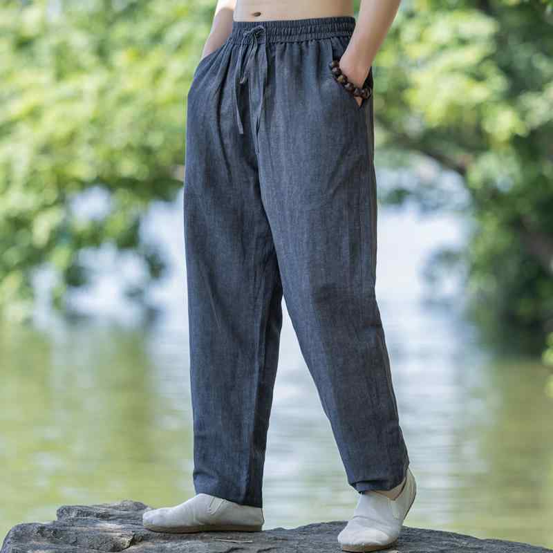 メンズ ファッション 服 男性用 オシャレ シンプル 大人 かっこいい ストリート コーデ 夏 風 リネン メンズパンツ コットンリネン カジュアル パンツ ゆったり 薄手 ストレート レトロ メンズ 服