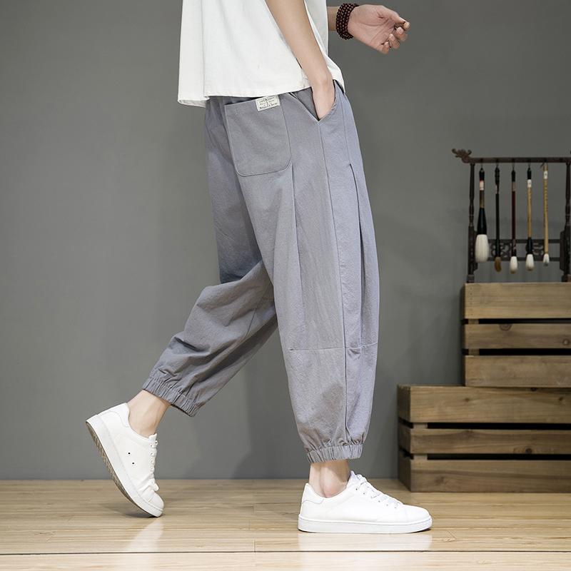 メンズ ファッション 服 男性用 オシャレ シンプル 大人 かっこいい ストリート コーデ ズボン 薄手 ゆったり 綿 麻 パンツ 綿 カジュアル パンツ