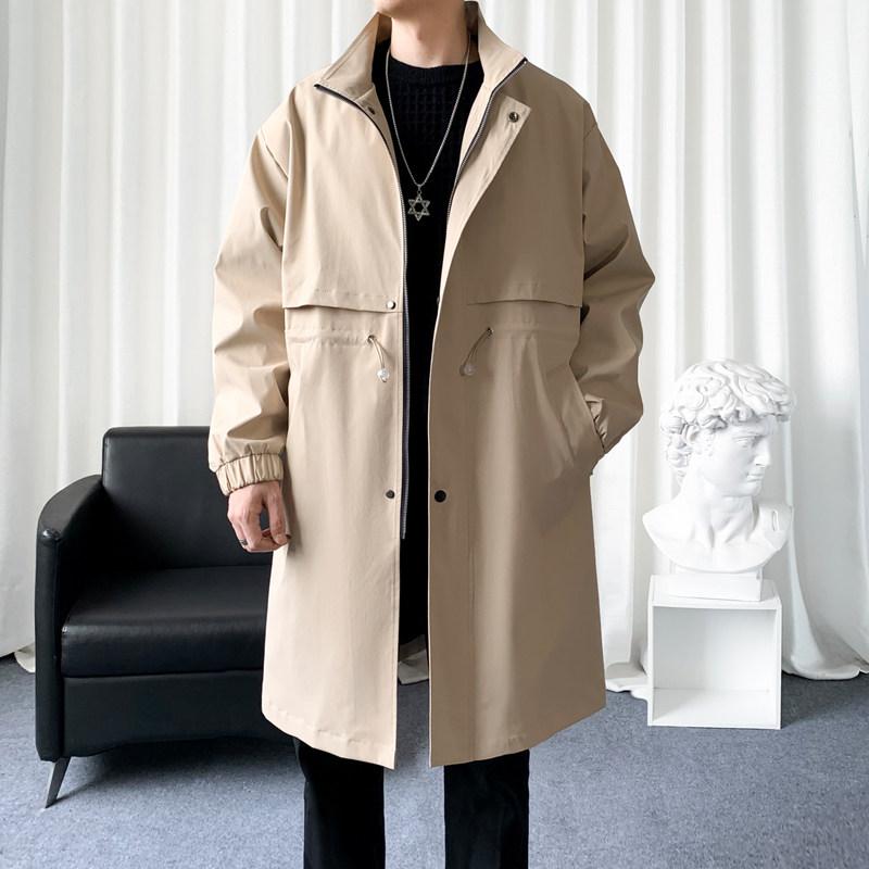 メンズ 流行り物 服 成人男性用 オシャレ 分かりやすい 成年者 かっこいい 表どおり コーデ 細工物お召しもの ウィンドブレーカー 真っただ中丈 厚地の外套 マント ウィンドブレーカー カーキ 厚地の外套