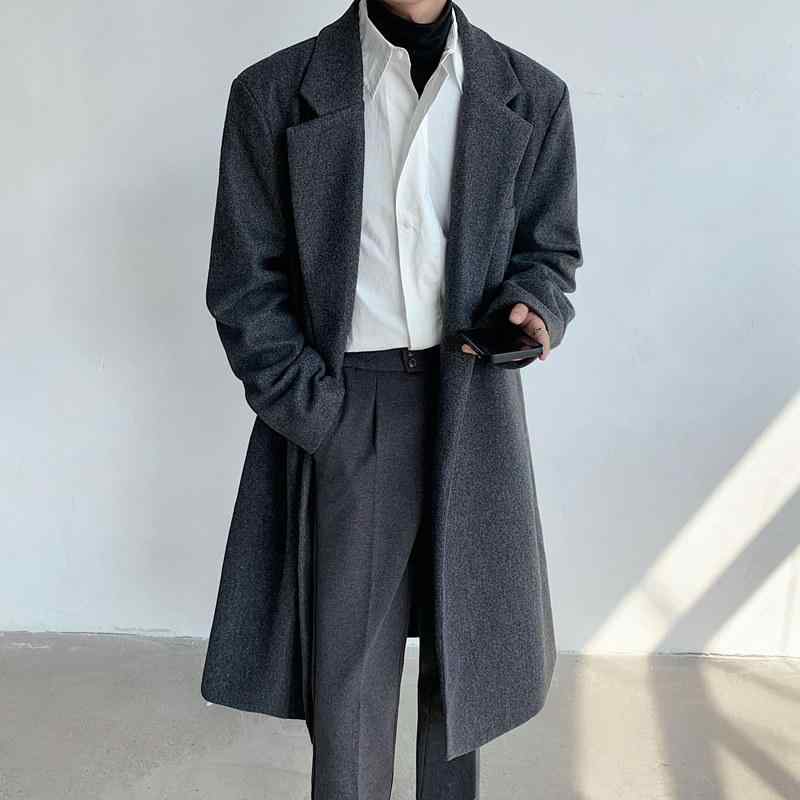 メンズ 流行り物 服 成人男性用 オシャレ 分かりやすい 成年者 かっこいい 表どおり コーデ 成人男性用 真っただ中丈 羊毛 厚地の外套 トレンチ 厚地の外套