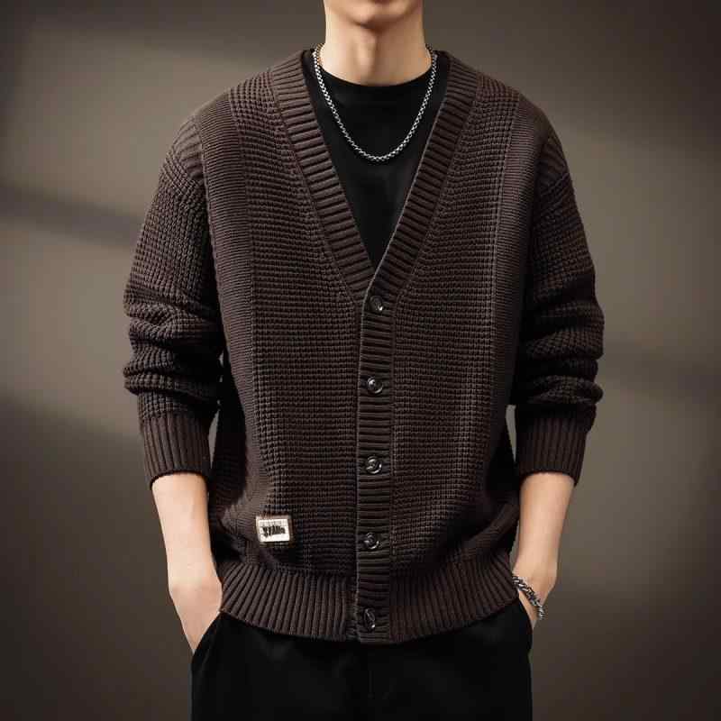 メンズ 流行り物 服 成人男性用 オシャレ 分かりやすい 成年者 かっこいい 表どおり コーデ  アメリカン レトロ 素っ首 ジレー スウェーター 心地好い スウェーター 上衣