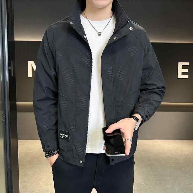メンズ ファッション 服 男性用 オシャレ シンプル 大人 かっこいい ストリート コーデ ジャケット スリム スタンドカラー ジャケット カジュアル トップス